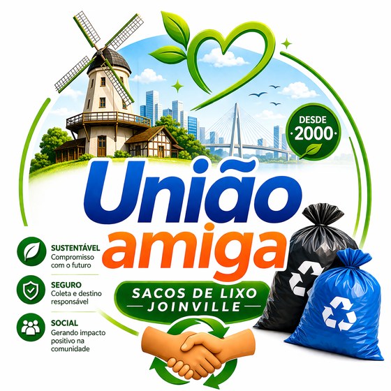 Emblema da União Amiga, Sacos de Lixo Joinville, desde 2000, com o moinho de Joinville